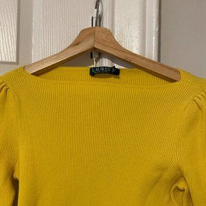 LAUREN RALPH LAUREN Yellow Long Sleeve top